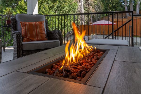 Gas Fire Pit Installation in Milford